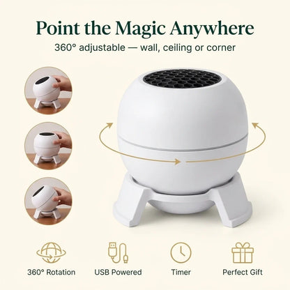MerryGlow Christmas Sky Projector - 360 degree adjustable base