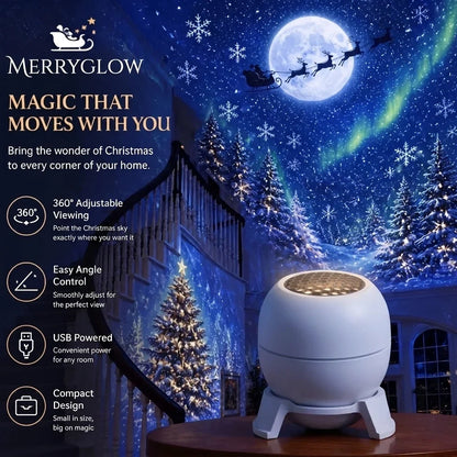 MerryGlow Christmas Sky Projector - Magic that moves with you