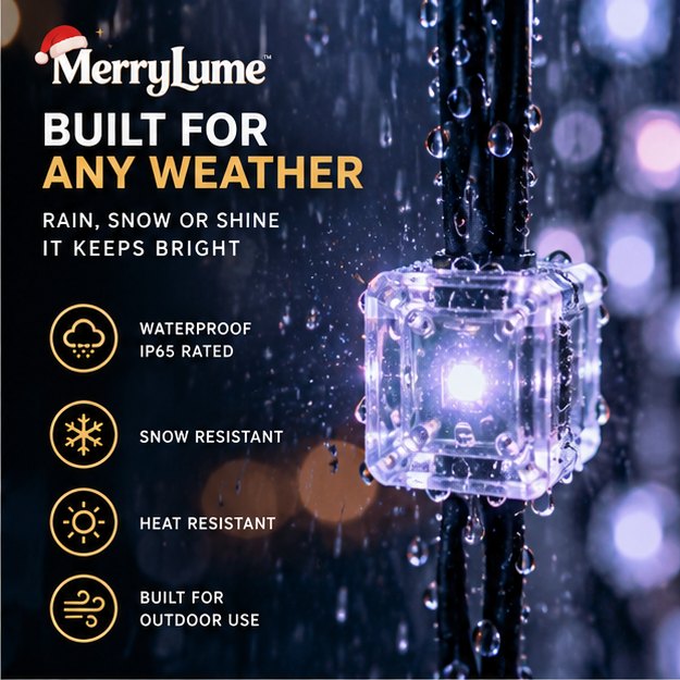 MerryLume Smart Pixel Balcony Lights - Built for any weather