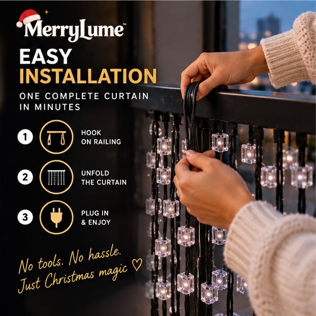 MerryLume Smart Pixel Balcony Lights - Easy installation
