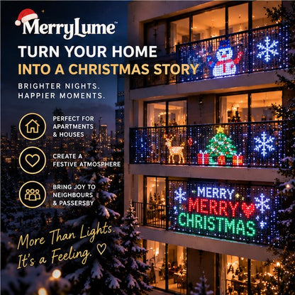 MerryLume Smart Pixel Balcony Lights - Turn your home into a Christmas story